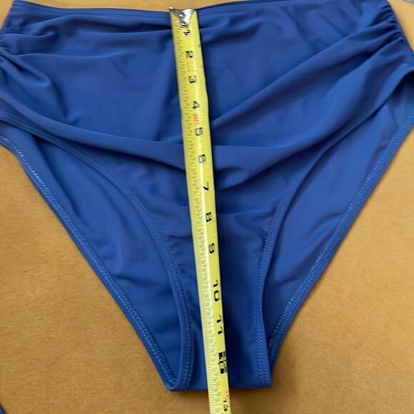 Eomenie Two Piece Swimsuit Bikini Set One Shoulder Ruffle M - Picture 8 of 9